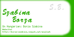 szabina borza business card